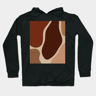 Minimal Modern  Abstract Shapes Warm Tones  Design Hoodie